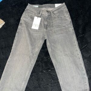 Zara Light Gray Slim Fit Jeans